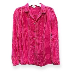 ALAN AUSTIN of Beverly Hills, c1970s silk top, made in Italy, size 38